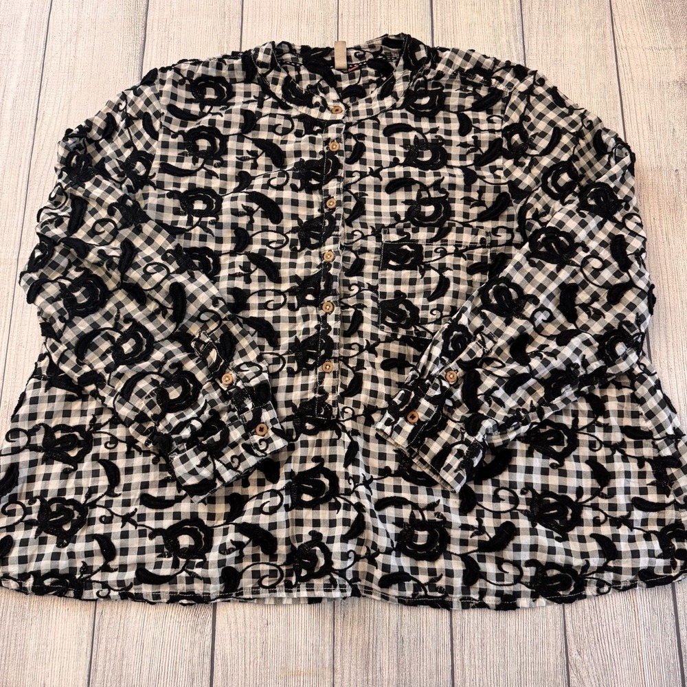 Anthropologie Pilcro The Whitney Trapeze Button Down Size Large Women's